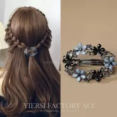 花モチーフ ヘアバレッタ　ヘア飾り　髪アクセサリー