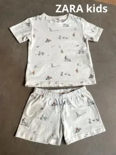 ZARA kids プーさん　半袖　短パン　セットアップ　1〜2才　86㎝　上下