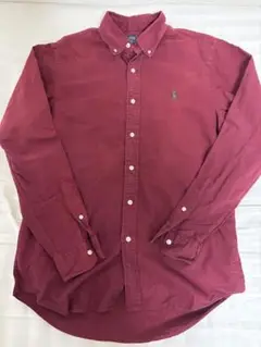 POLO RALPH LAUREN バーガンディ ボタンダウンシャツ