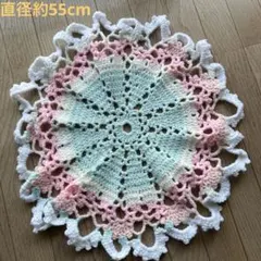 ハンドメイド 毛糸編み ドイリー 3点セット