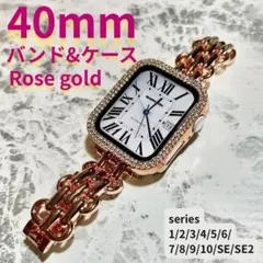 アップルウォッチ　applewatch　バンド ケース ローズ 40mm