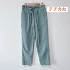 チチカカ カラーピーチテーパードパンツKSCBD135ストライプウエストバンドのサムネイル