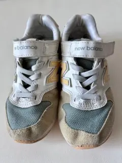 New Balance キッズスニーカー 996 ベージュ グリーン17.5cm