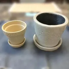 DULTON 陶器 ポット 受け皿付き 2個セットのサムネイル