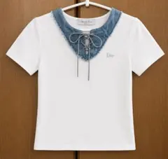 Christian Dior ギンガムチェック 半袖ブラウス レース 36 - メルカリ