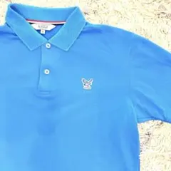 【定価2万円】AIGLE エーグル メンズ ポロシャツ ブルー Mサイズ 青のサムネイル