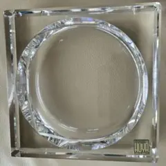 HOYA クリスタル灰皿 正方形