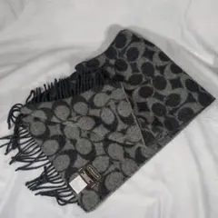 COACH グレー ブラック マフラー