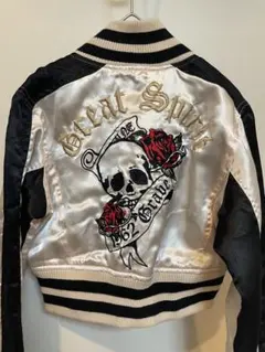 スカジャン　プリンス商会　花柄刺繍　薔薇刺繍　サイズM スカジャン プリンス商会 花柄刺繍 薔薇刺繍 サイズM スカジャン