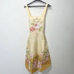 【新品未使用】YUKIKO HANAI 花井幸子　イエロー　お花柄　エプロン