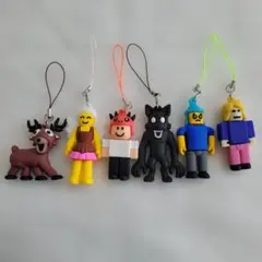 B②ロブロックス99日生き残るキーホルダー6個セット、フィギュア