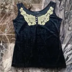 【新品】PALEO2 フェアリーコアy2kグランジ ベロアタンクトップ