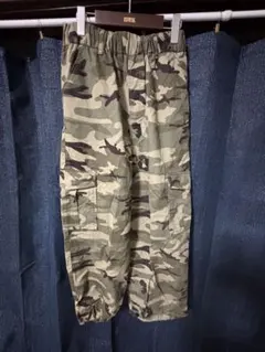 迷彩 カーゴパンツ ゴムウエスト