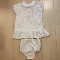 ラルフローレン　9M【70-80相当】花柄ワンピース　パンツ付き