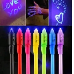 スパイペン 文字が光るペン 見えないインク 5本セット