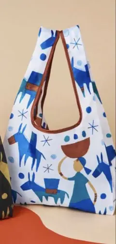 カルディ　限定エコバッグ　ブルー