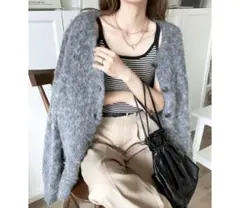 【JAVA】3wayリバーシブル 貴族式起毛クルーネックカーディガン