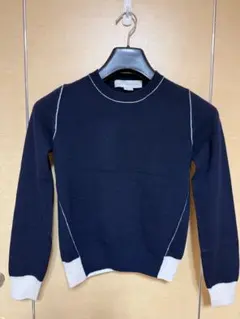 Stella McCartney ショルダーテイアード 青 ウールセーター Fringed alpaca wool-blend sweater in blue - Stella Mc Cartney