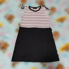 COMME CA ISMノースリーブ　ワンピース 黒 100cm