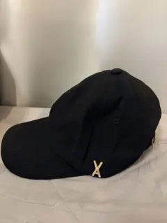 VARZAR ブラックキャップ Xロゴ刺繍