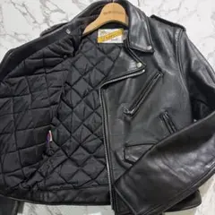 40size✨【米国製】schott ワンスター ダブルライダース ブラック