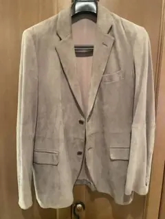 Papas レザー ジャケット 山羊革 スウェード ベージュ M 48