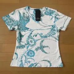タグ付き　JIM THOMPSON 半袖Tシャツ ホワイト×ブルーのサムネイル