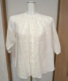 無印良品　リネン100％　七分袖　ブラウス　Mサイズ