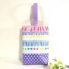 No.287 上履き入れ　靴入れバッグ　ハンドメイド　靴入れ袋