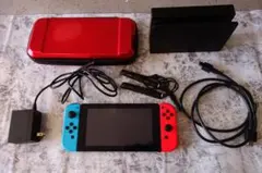 も*。様 Nintendo Switch 本体 赤/青 Joy-Con ケース付のサムネイル