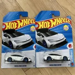 ①ホットウィール プリウスカスタム ルーフキャリア無し 2台セットのサムネイル