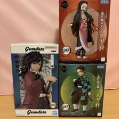 鬼滅の刃　竈門炭治郎　ねずこ　冨岡義勇　プライズフィギュア