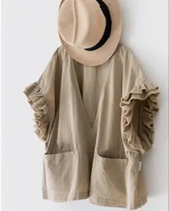 BEARDSLEY(ビアズリー) リネンフリルハオリ タグ付き新品 カーキ