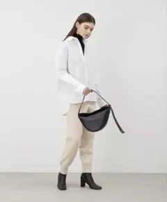 クリーム色ニットパンツ ハイウエスト