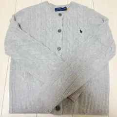 Polo Ralph Lauren グレー ケーブルニットカーディガン カシミヤ
