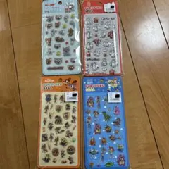 ディズニー　ぷくぷくシール　4枚セット