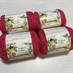 セリア 毛糸 トロピカルコットン 4玉 No.2012