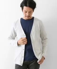 リネン ミックス天竺カーディガン