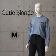Cutie Blonde C.B. ロゴ入り長袖Tシャツ ブルー Mサイズ♪