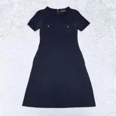 FOXEY フォクシー 金ボタン ジャージー素材 ストレッチ ワンピース 38のサムネイル