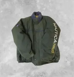 NAUTICA NS 63 ダウンジャケット オリーブグリーン　リバーシブル