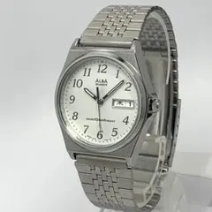 稼働品 SEIKO 腕時計 セイコー アルバ カレンダー QZ 人気 ビンテージ