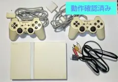 PS2 薄型 SCPH-77000 白 本体＋コントローラー2個＋AVケーブル