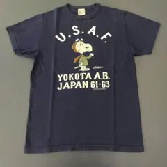 バズリクソンズ×ピーナッツ Tシャツ ネイビーのサムネイル