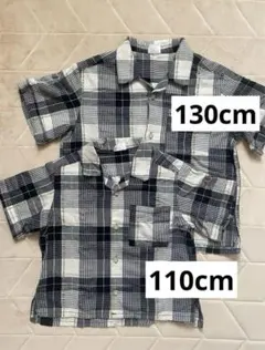 BREEZE 110cm 130cm チェックシャツ 兄弟　おそろい