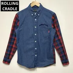 ROLLING CRADLE ローリングクレイドル デニム チェック 長袖シャツのサムネイル