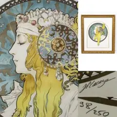 Alphonse Mucha サラ・ベルナール　lithograph 証明書あり Alphonse Mucha サラ・ベルナール lithograph 証明書あり - メルカリ