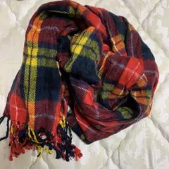 マフラー　チェック　ネックウォーマー
