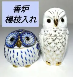 フクロウの置物 4体セット 陶器製 - メルカリ