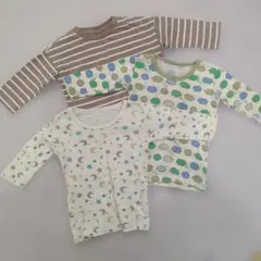 ベビー 長袖Tシャツ 肌着 3枚セット 80cm